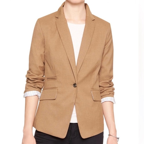 Banana Republic Jackets & Blazers - NWOT Banana Republic Sculpted Suit Blazer Camel Brown ​Size 8 Women’s Jacket New